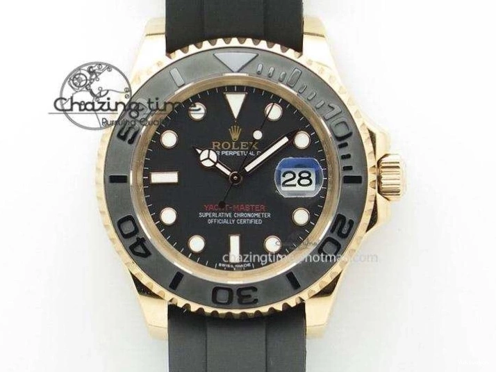 On Daytona Gold Black Super Clone Best Dial 116515 Edition 1:1 Rubber A4130 Strap Rose V2 ARF 1229